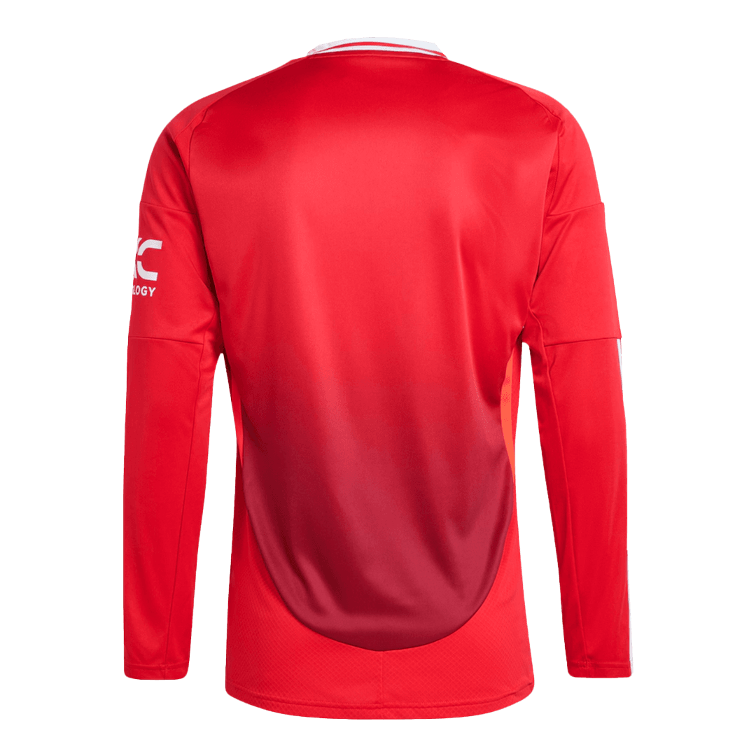 Manchester United long sleeve soccer jersey 2024/25 Go Soccer World Shop