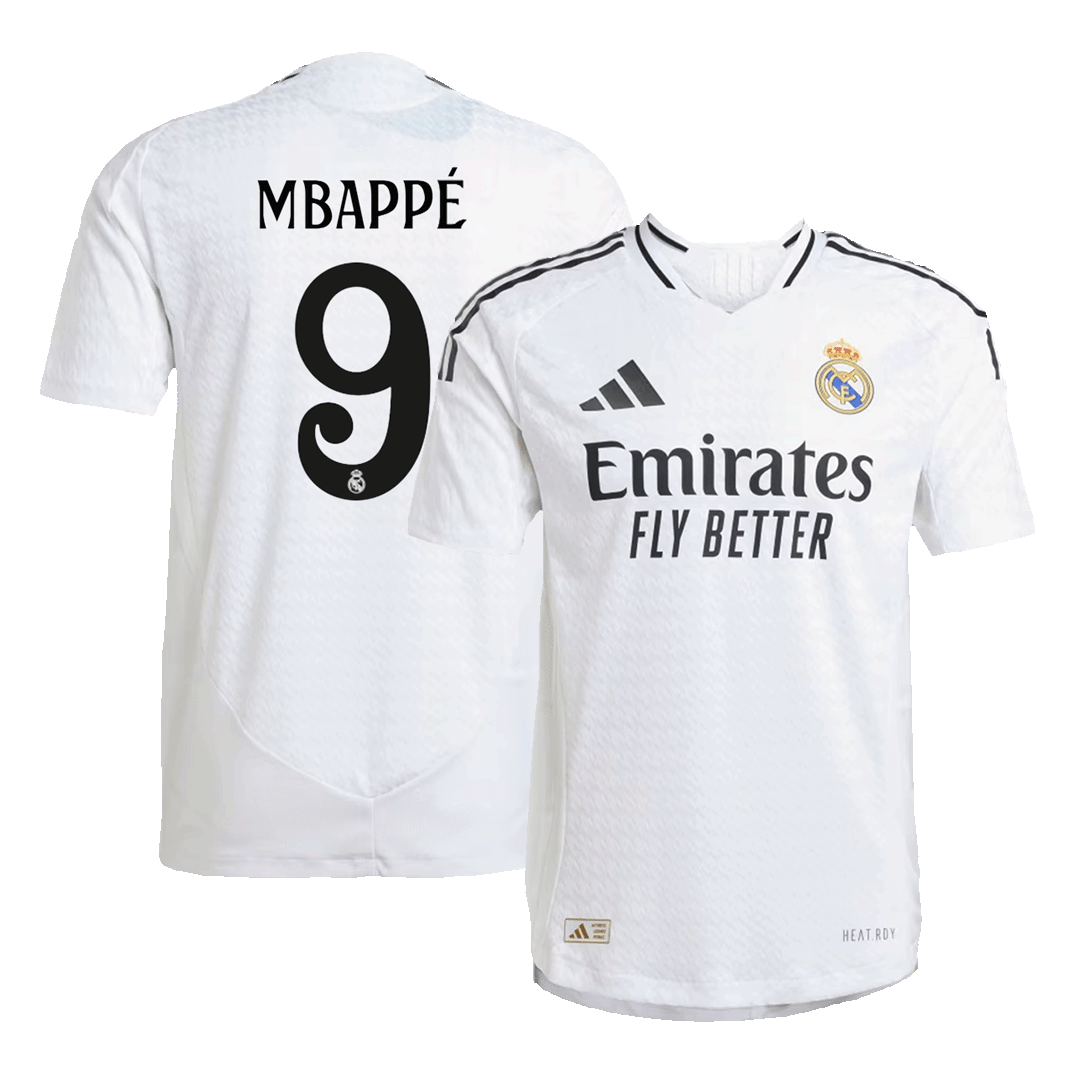 Player Version Mbappé #9 Real Madrid Home Soccer Jersey 2024/25 Go Soccer World Shop