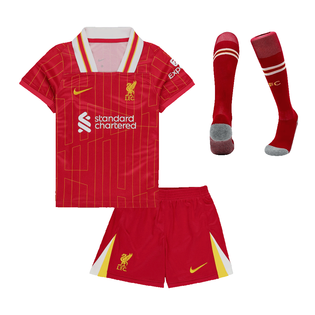 Liverpool Kids Home soccer jersey Set (Jersey + Shorts + Socks) 2024/25 Go Soccer World Shop