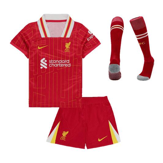 Liverpool Kids Home soccer jersey Set (Jersey + Shorts + Socks) 2024/25 Go Soccer World Shop