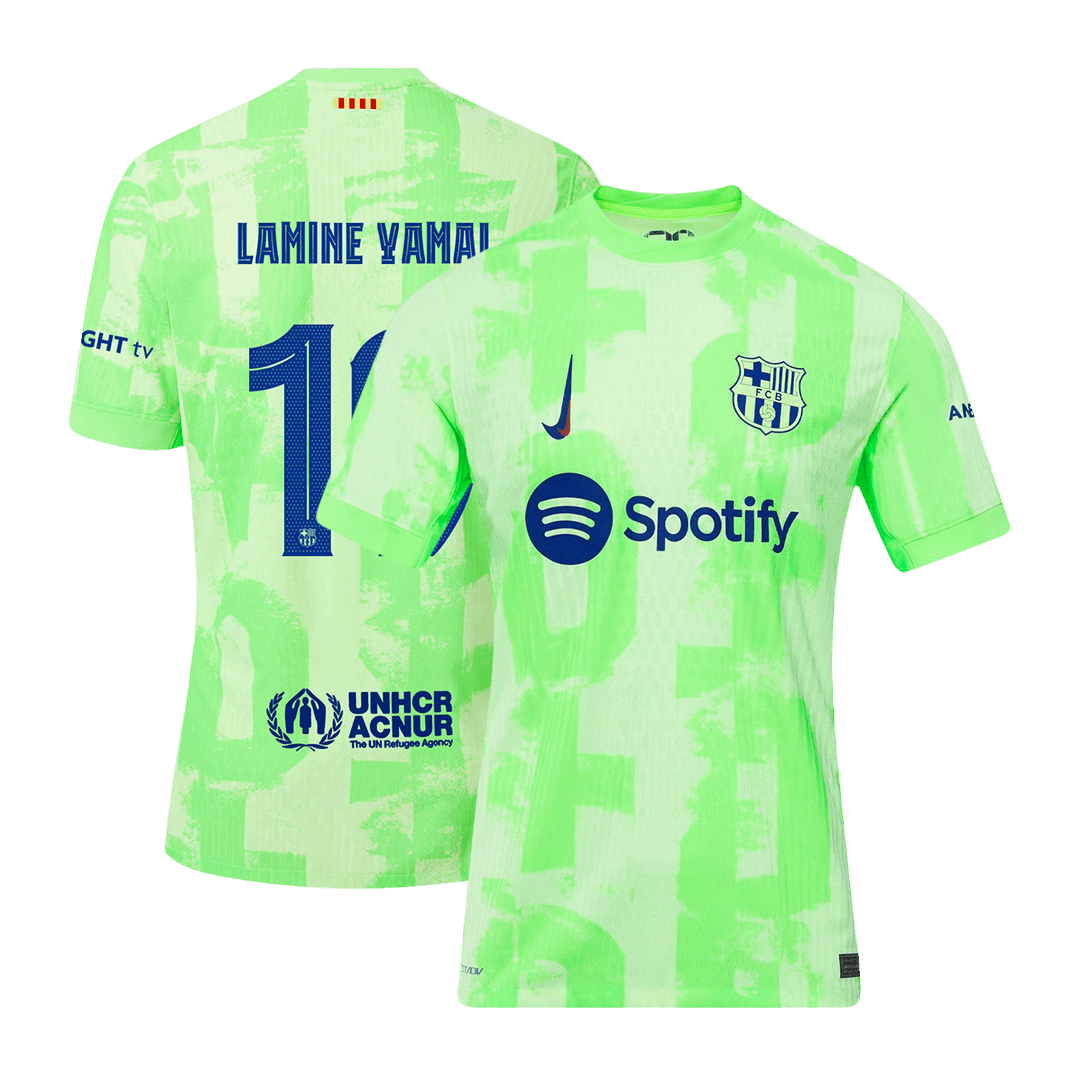 Player Version LAMINE YAMAL #19 Barcelona Third Away Soccer Jersey 2024/25 - UCL Go Soccer World Shop