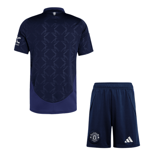 Manchester United away soccer jersey set (jersey + shorts) 2024/25 Go Soccer World Shop