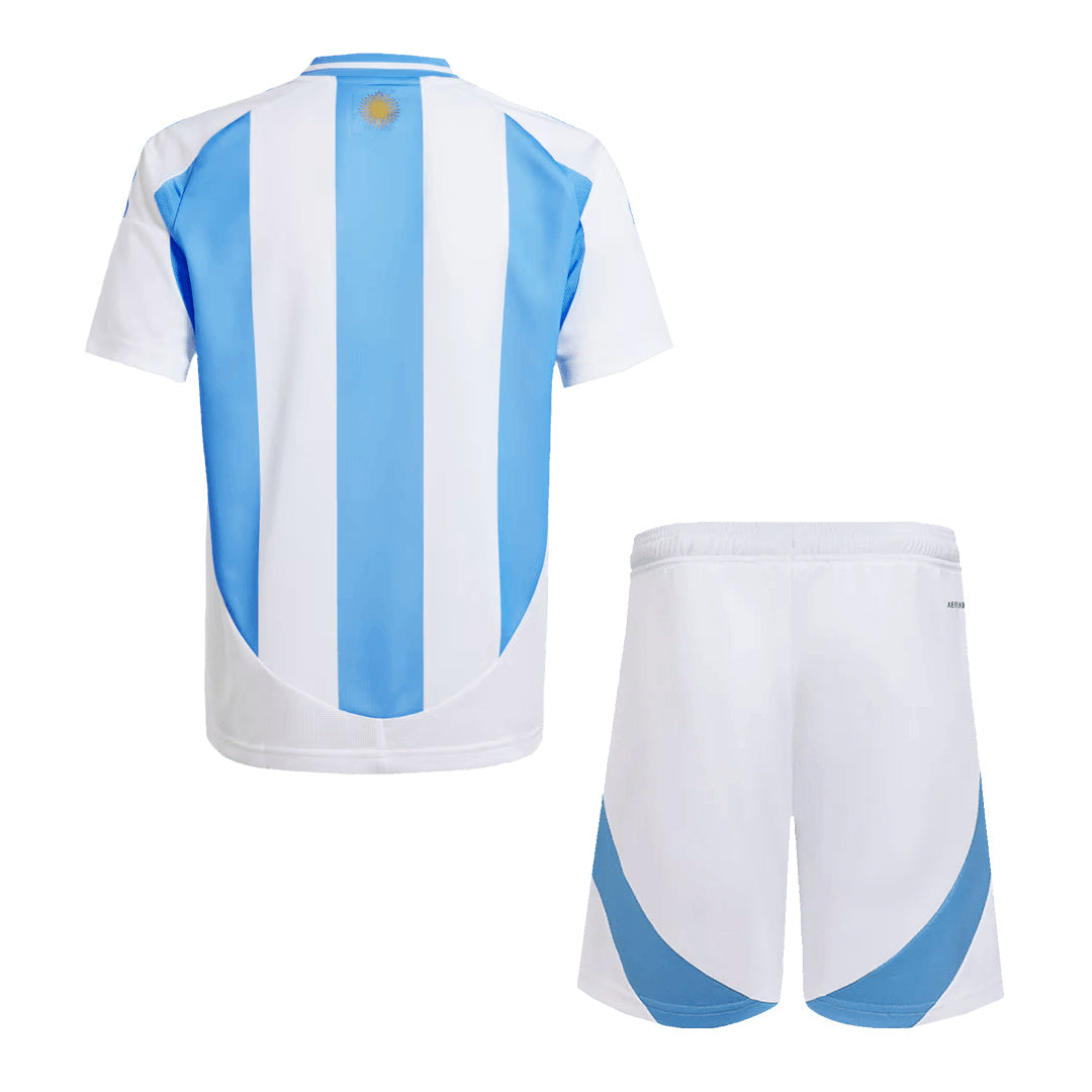 Argentina Kids Home jersey Set (Jersey + Shorts) Copa América 2024 Go Soccer World Shop