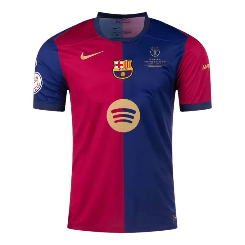 Barcelona Home Soccer Jersey 2024/25 - Copa del Rey Final Go Soccer World Shop