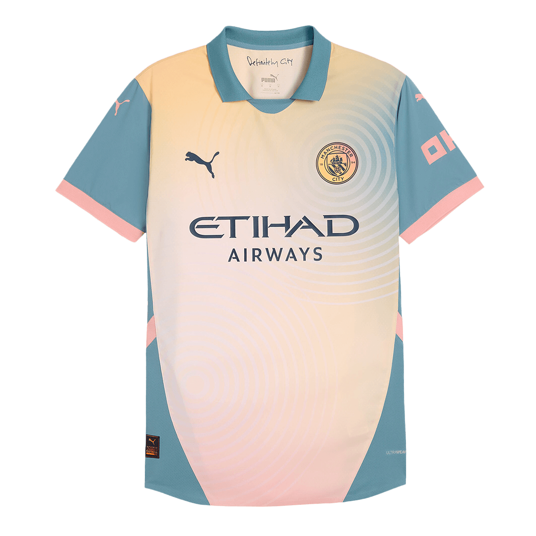 Player Version HAALAND #9 Manchester City Fourth Away Soccer Jersey 2024/25- Definitely City (UCL) Go Soccer World Shop