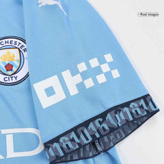 Manchester City home soccer jersey set (jersey + shorts) 2024/25 Go Soccer World Shop