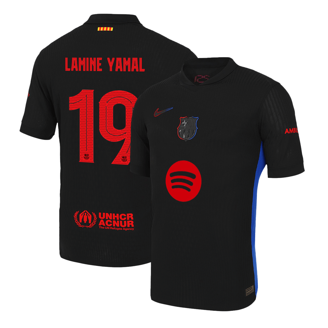 Player Version LAMINE YAMAL #19 Barcelona Away Soccer Jersey 2024/25k - UCL£¨Spotify Logo Without Text£© Go Soccer World Shop