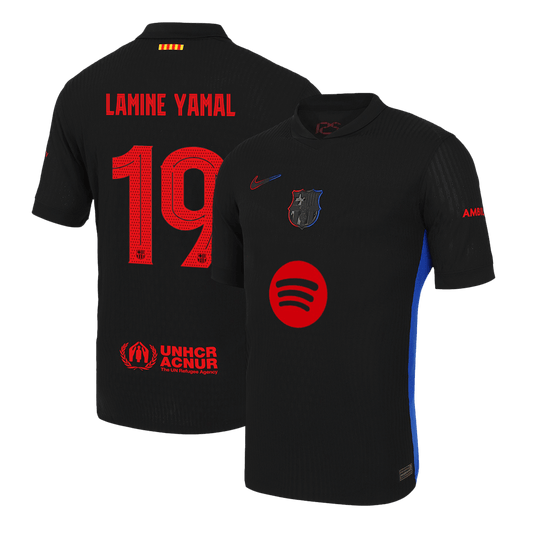 Player Version LAMINE YAMAL #19 Barcelona Away Soccer Jersey 2024/25k - UCL£¨Spotify Logo Without Text£© Go Soccer World Shop