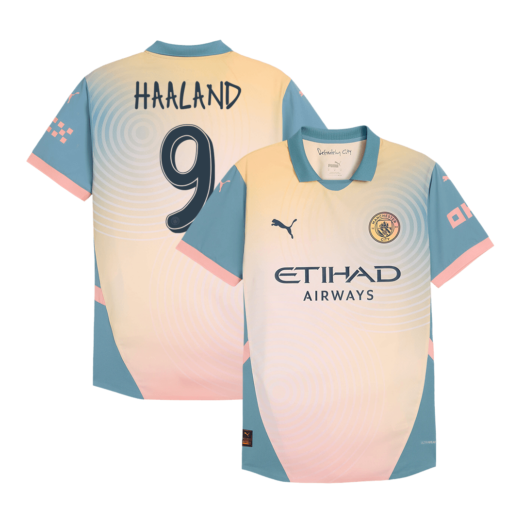 Player Version HAALAND #9 Manchester City Fourth Away Soccer Jersey 2024/25- Definitely City (UCL) Go Soccer World Shop