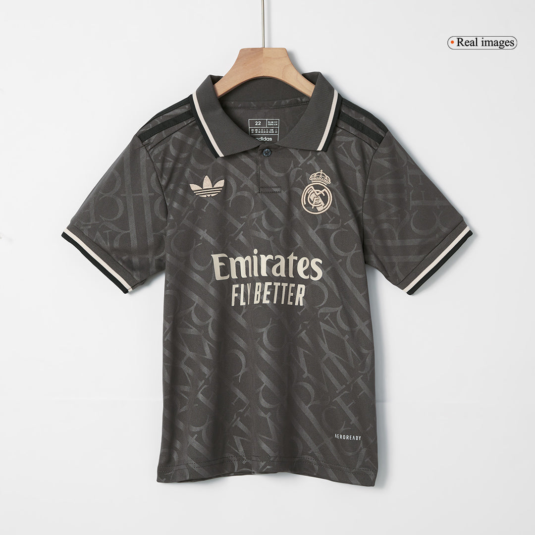 Real Madrid third away soccer kit for kids (jersey + shorts) 2024/25 Go Soccer World Shop