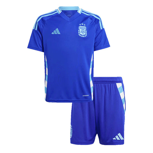 Argentina Kids Away jersey Set (Jersey + Shorts) Copa América 2024 Go Soccer World Shop