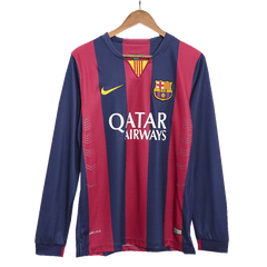 Retro MESSI #10 2014/15 Barcelona Home Long Sleeve soccer jersey Go Soccer World Shop