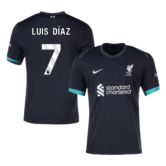 Luis Díaz #7 Liverpool 2024/25 away soccer jersey Go Soccer World Shop