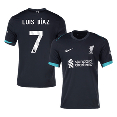 Luis Díaz #7 Liverpool 2024/25 away soccer jersey Go Soccer World Shop