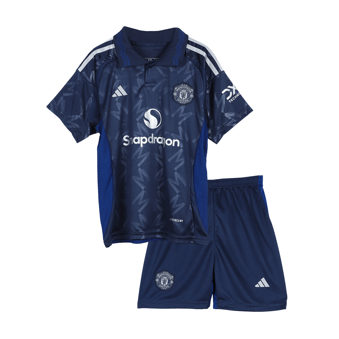 Manchester United children's away soccer kit (jersey + shorts) 2024/25 Go Soccer World Shop