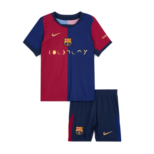 Barcelona kids home soccer kit (jersey + shorts) 2024/25 - COLDPLAY Go Soccer World Shop