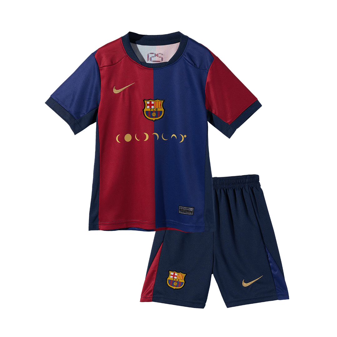 Barcelona kids home soccer kit (jersey + shorts) 2024/25 - COLDPLAY Go Soccer World Shop