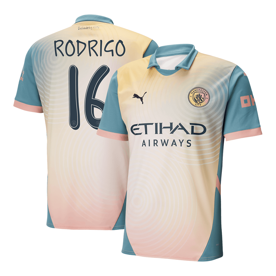 RODRIGO #16 Manchester City Fourth Away soccer jersey 2024/25 - Definitely City Go Soccer World Shop