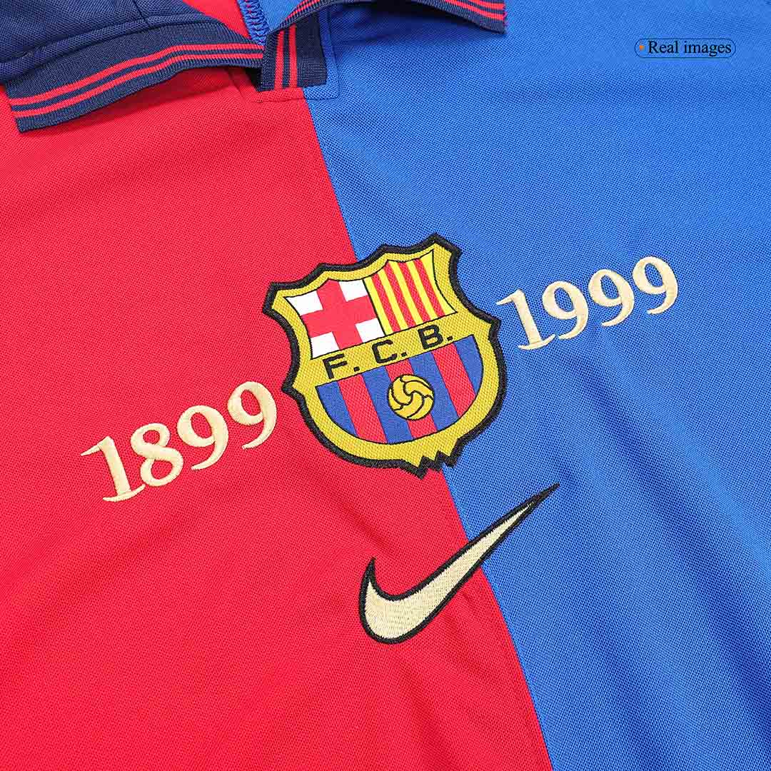 Retro 1999/00 Barcelona Home long-sleeved soccer jersey Go Soccer World Shop