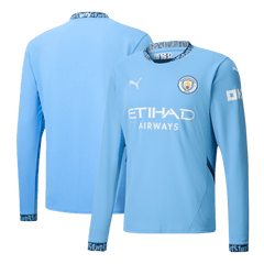 Manchester City long sleeve soccer jersey 2024/25 Go Soccer World Shop