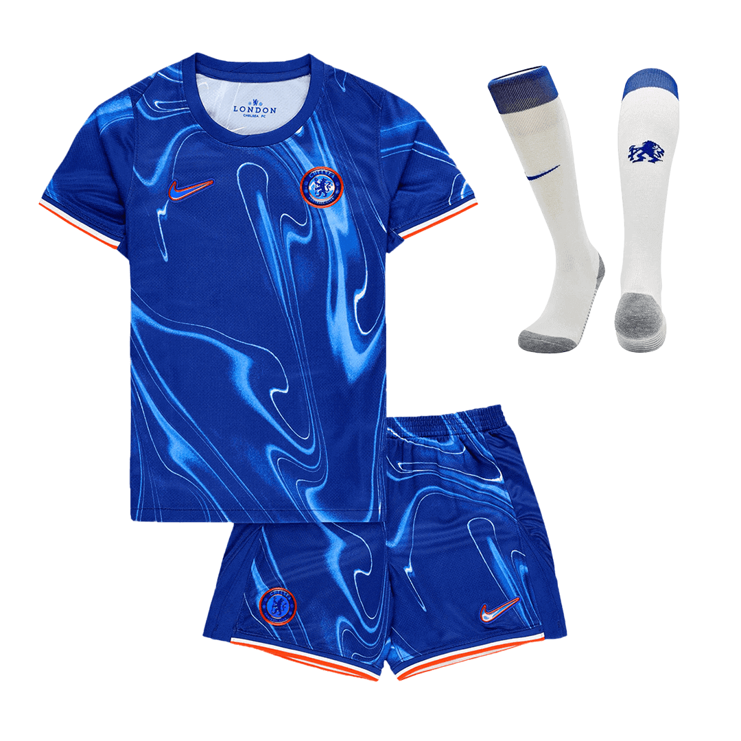 Chelsea Home Kids' soccer jersey Set (Jersey + Shorts + Socks) 2024/25 Go Soccer World Shop