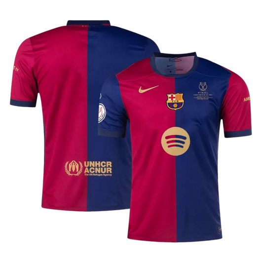 Barcelona Home Soccer Jersey 2024/25 - Copa del Rey Final Go Soccer World Shop