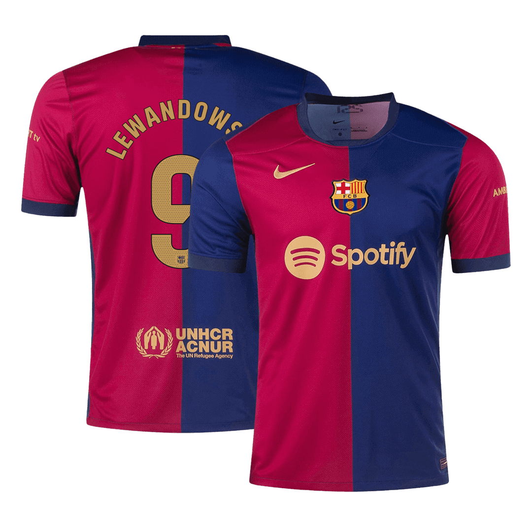 LEWANDOWSKI #9 Barcelona Home 2024/25 soccer jersey Go Soccer World Shop