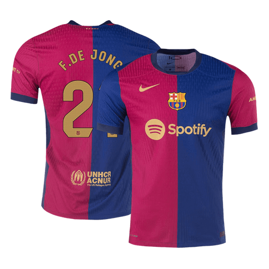 Player Version F.DE JONG #21 Barcelona Home Soccer Jersey 2024/25 Go Soccer World Shop