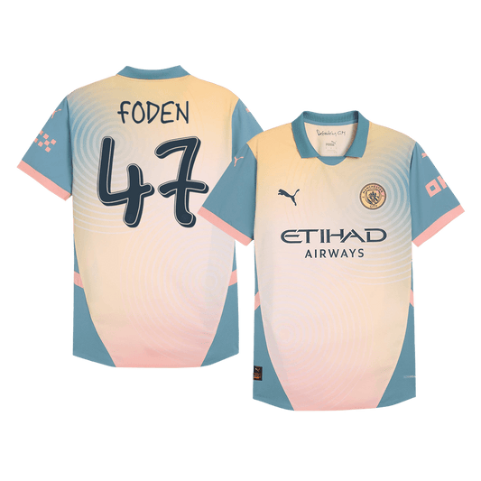 Player Version FODEN #47 Manchester City Fourth Away Soccer Jersey 2024/25 - Definitely City Go Soccer World Shop