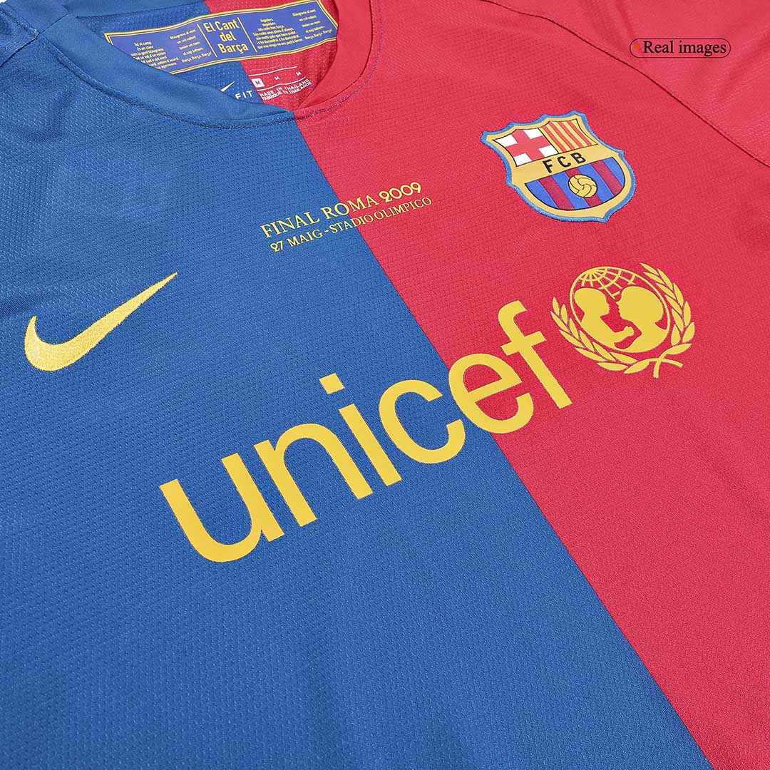 Retro A.INIESTA #8 2008/09 Barcelona Home - UCL Final Long Sleeve soccer jersey Go Soccer World Shop