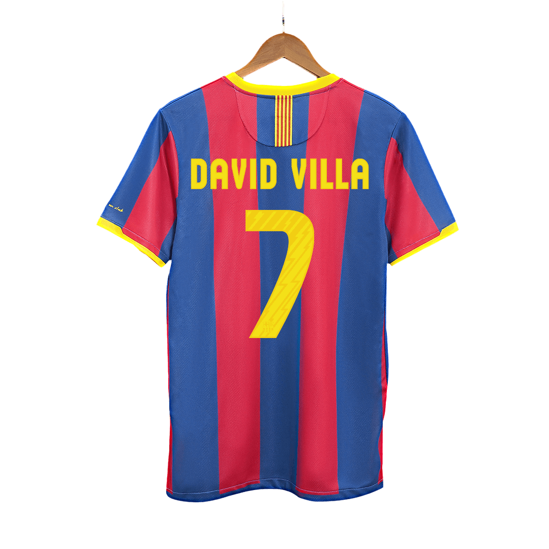 Retro DAVID VILLA #7 2010/11 Barcelona Home soccer jersey Go Soccer World Shop