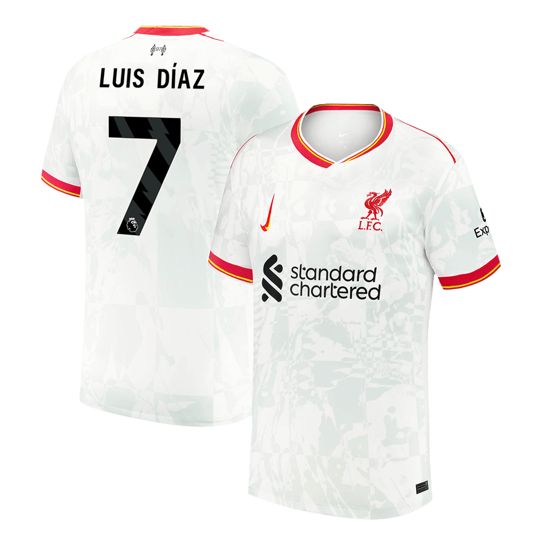 Luis Díaz No. 7 Liverpool third away soccer jersey 2024/25 Go Soccer World Shop