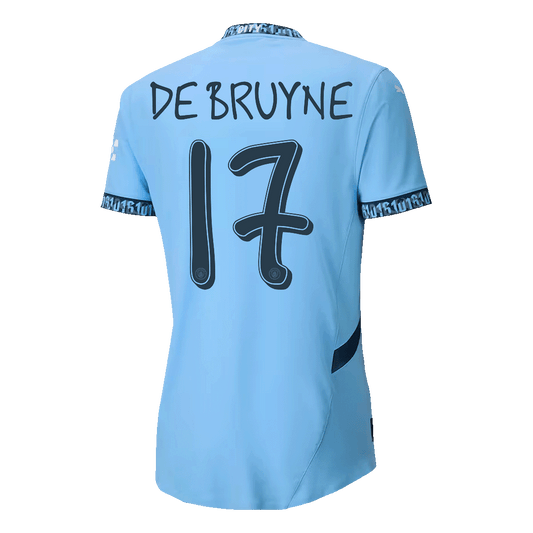 Player Version DE BRUYNE #17 Manchester City Home Soccer Jersey 2024/25 - UCL Go Soccer World Shop