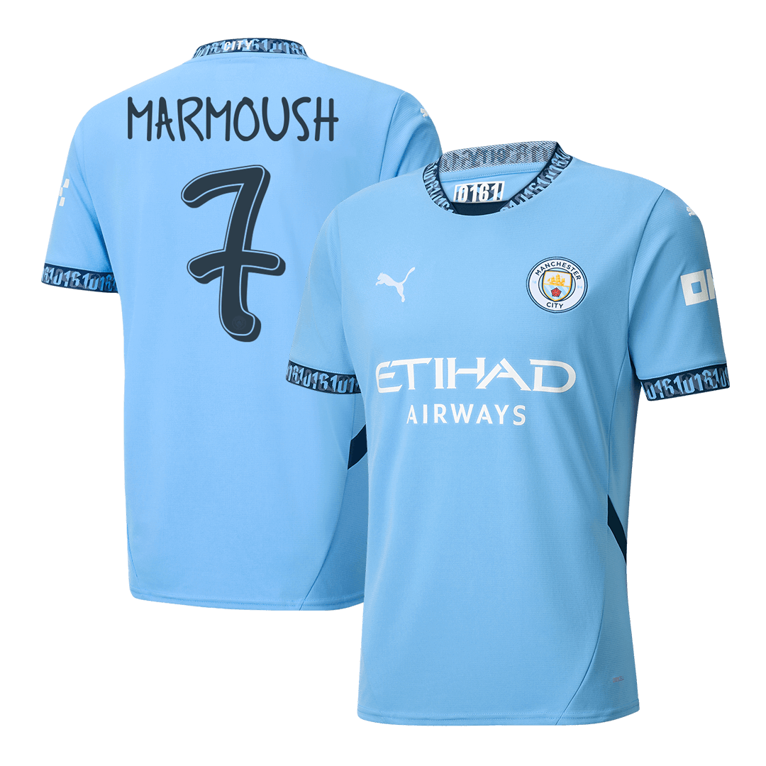 MARMOUSH #7 Manchester City 2024/25 soccer jersey - UCL Go Soccer World Shop