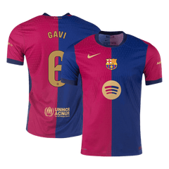 Player Version GAVI #6 Barcelona Home soccer jersey 2024/25 - Spotify Logo Without Text Go Soccer World Shop