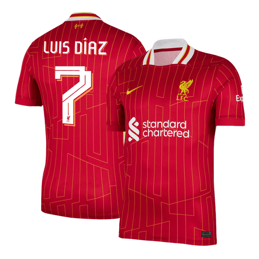 Luis Díaz #7 Liverpool Home soccer jersey 2024/25 - UCL Go Soccer World Shop