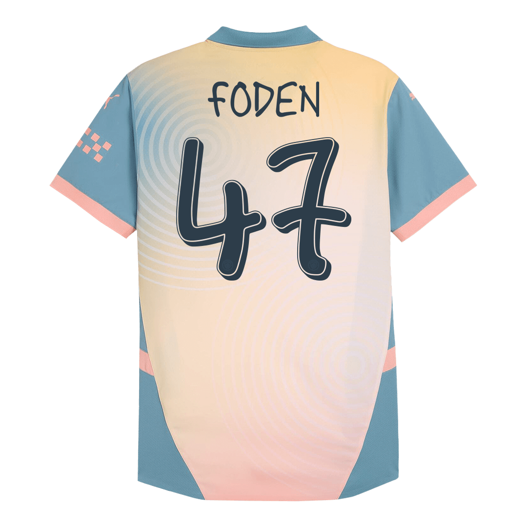 Player Version FODEN #47 Manchester City Fourth Away Soccer Jersey 2024/25 - Definitely City Go Soccer World Shop