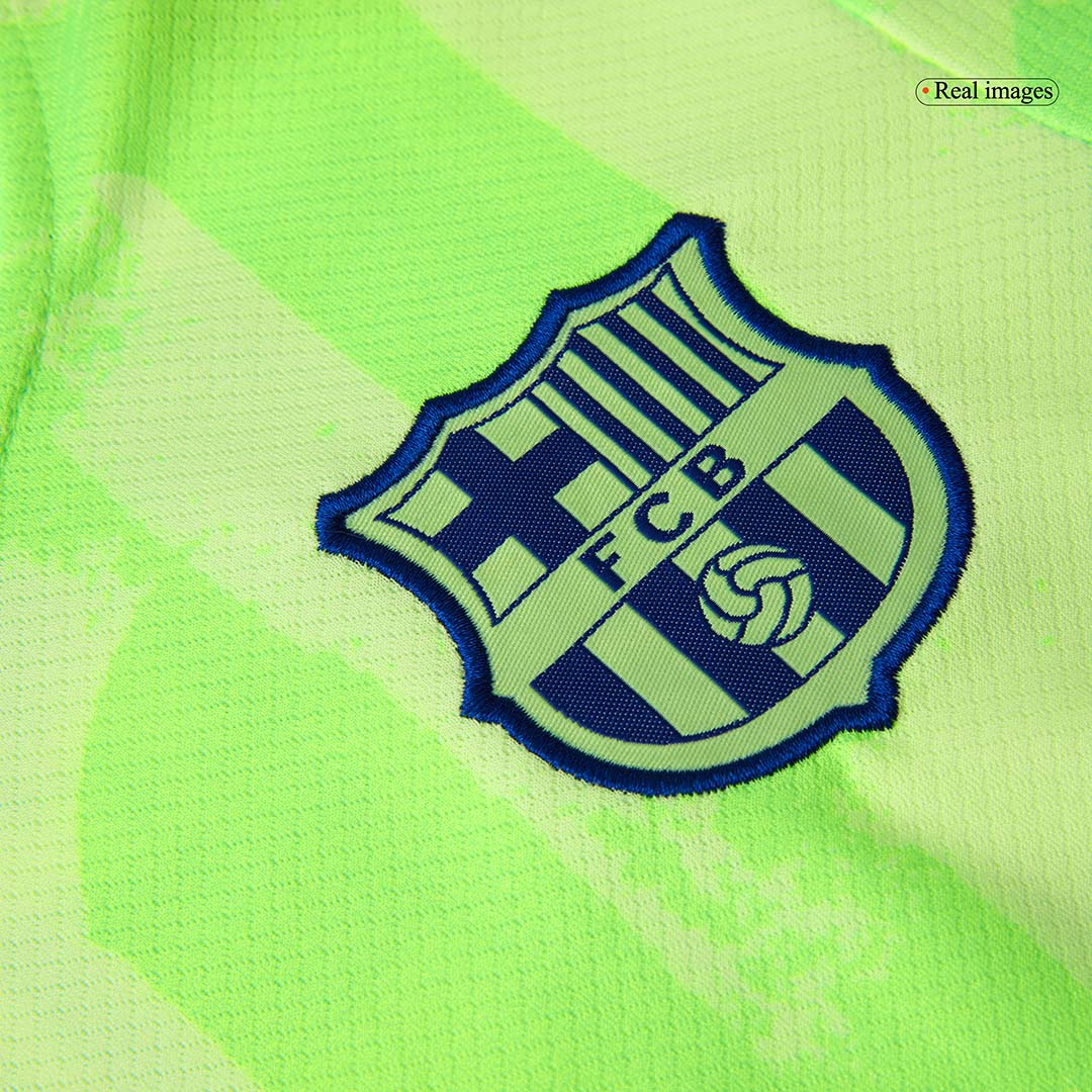 Barcelona Kids Away Kit (Jersey + Shorts) 2024/25 - UCL (Spotify logo without text) Go Soccer World Shop