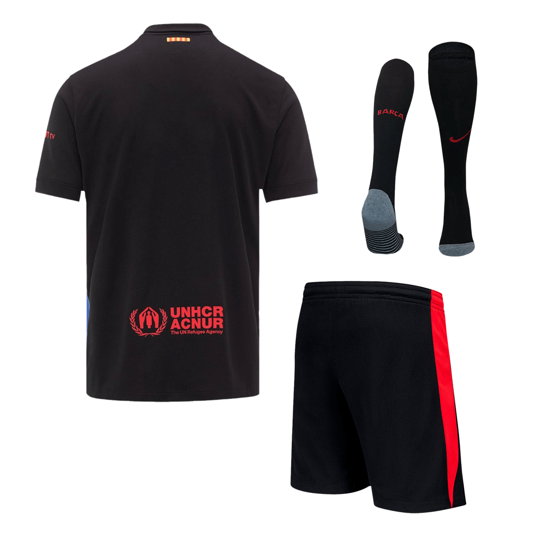 Barcelona away soccer jersey set (jersey + shorts + socks) 2024/25 Go Soccer World Shop