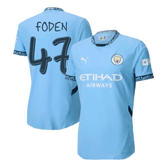 Player Version FODEN #47 Manchester City Home Soccer Jersey 2024/25 - UCL Go Soccer World Shop