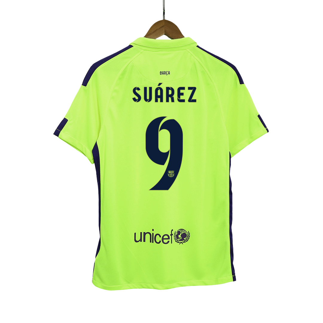 Retro Suárez #9 2014/15 Barcelona third away soccer jersey Go Soccer World Shop