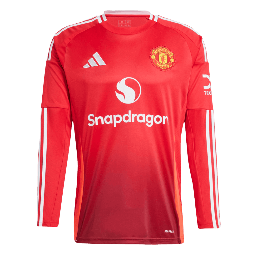 Manchester United long sleeve soccer jersey 2024/25 Go Soccer World Shop