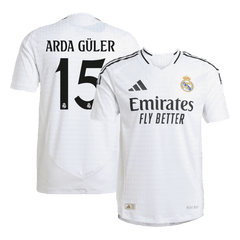 Player Version Arda Güler #15 Real Madrid Home Soccer Jersey 2024/25