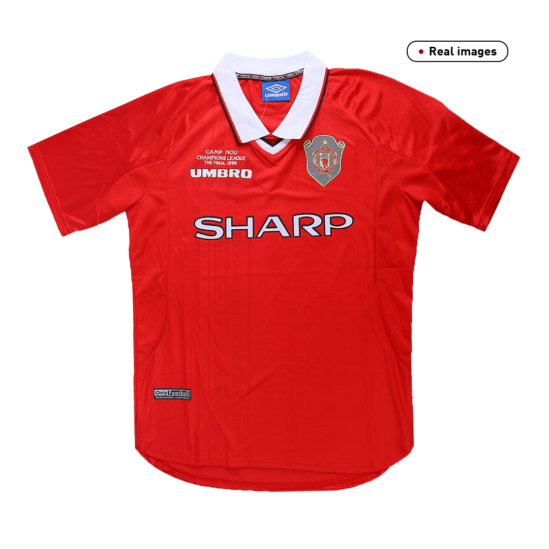 Manchester United Retro 1999/00 home soccer jersey - UCL Go Soccer World Shop