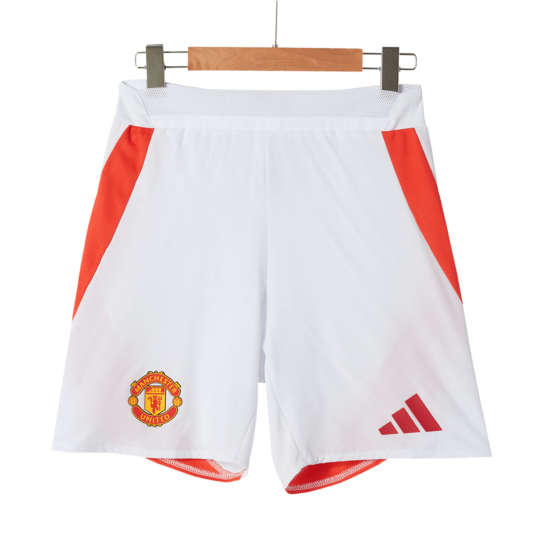 Player Version Manchester United Home Soccer Shorts 2024/25 Go Soccer World Shop