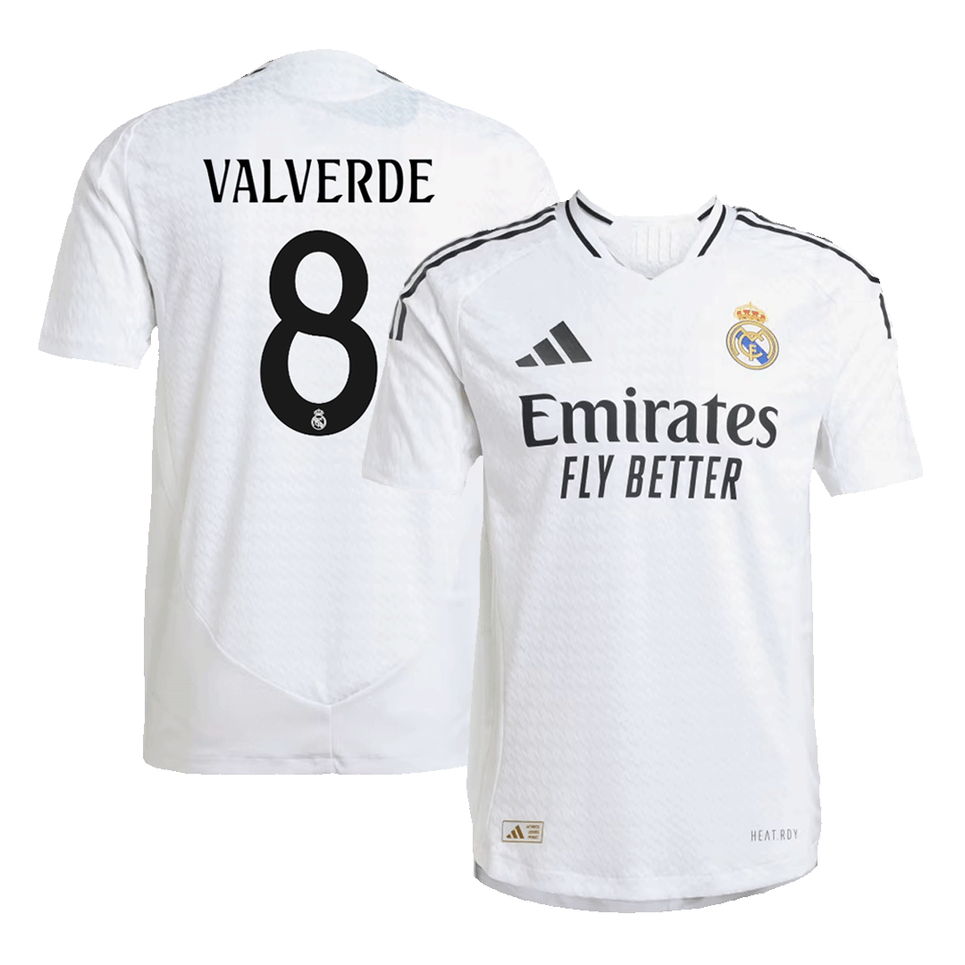 Player Version VALVERDE #8 Real Madrid Home Soccer Jersey 2024/25 Go Soccer World Shop