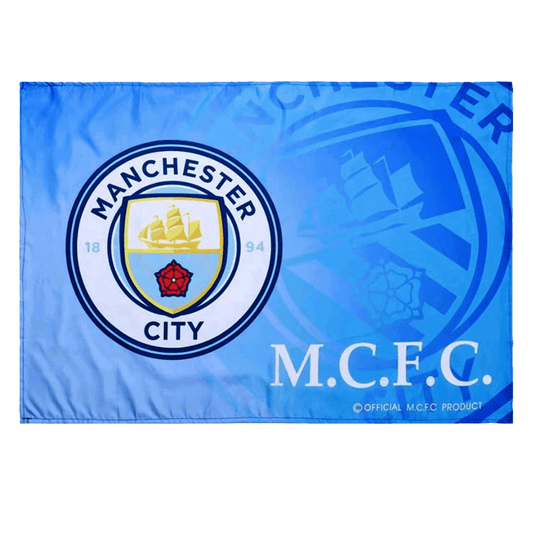 The blue flag of the Manchester City team Go Soccer World Shop