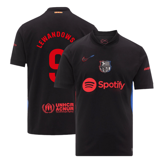 LEWANDOWSKI #9 Barcelona away soccer jersey 2024/25 Go Soccer World Shop