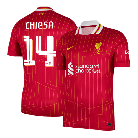 CHIESA #14 Liverpool Home 2024/25 soccer jersey - UCL Go Soccer World Shop