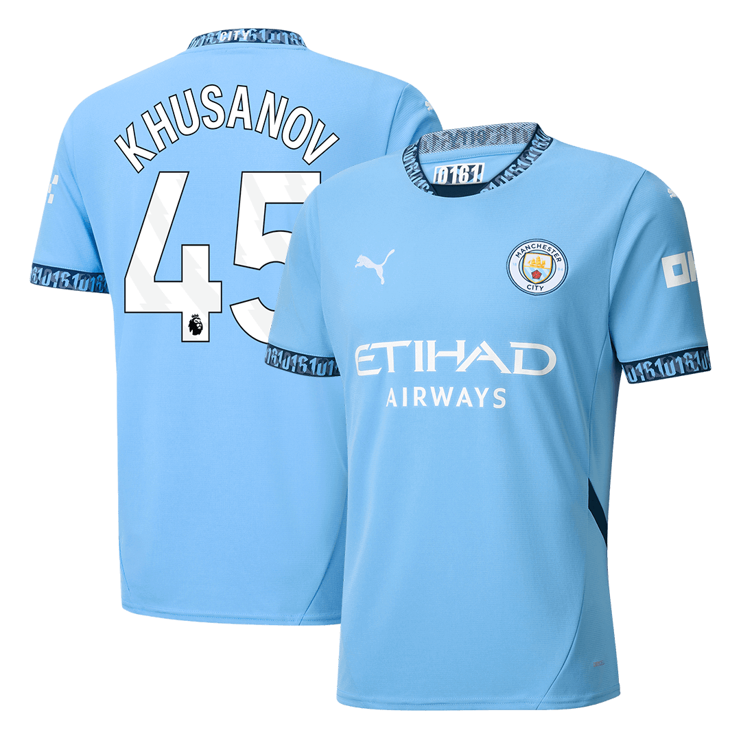 KHUSANOV #45 Manchester City 2024/25 soccer jersey Go Soccer World Shop